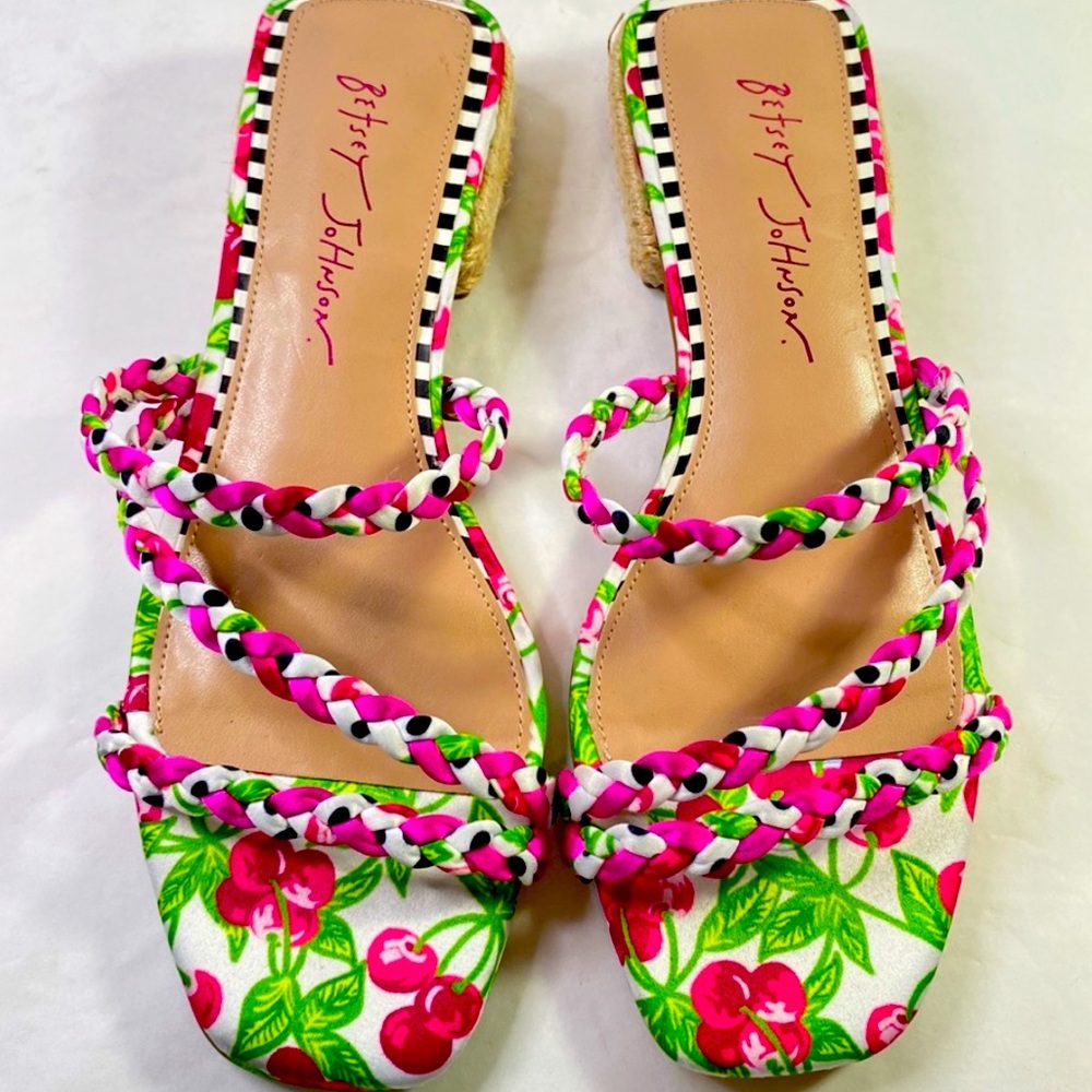 New Betsey Johnson Grovee Braided Dress Sandals - Picture 11 of 12